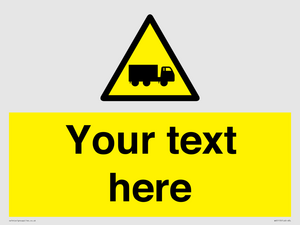 Custom Lorry Hazard Sign